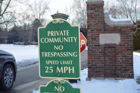 private community sign