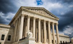  The front of the US Supreme Court building in Washington, DC.